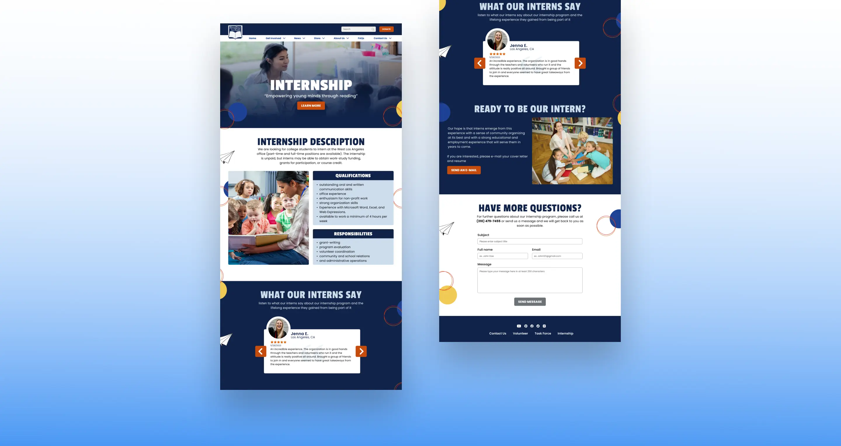 Internship Screen
